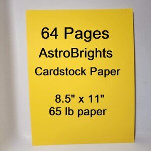 64 Pages Sheets Yellow Cardstock Paper AstroBrights Invitation Cards Scrapbooks